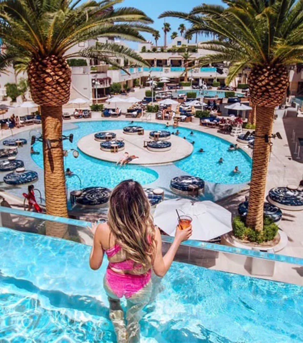 High cabana view at the pool