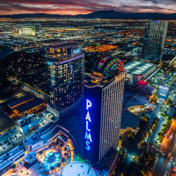 Aerial view of Palms Casino