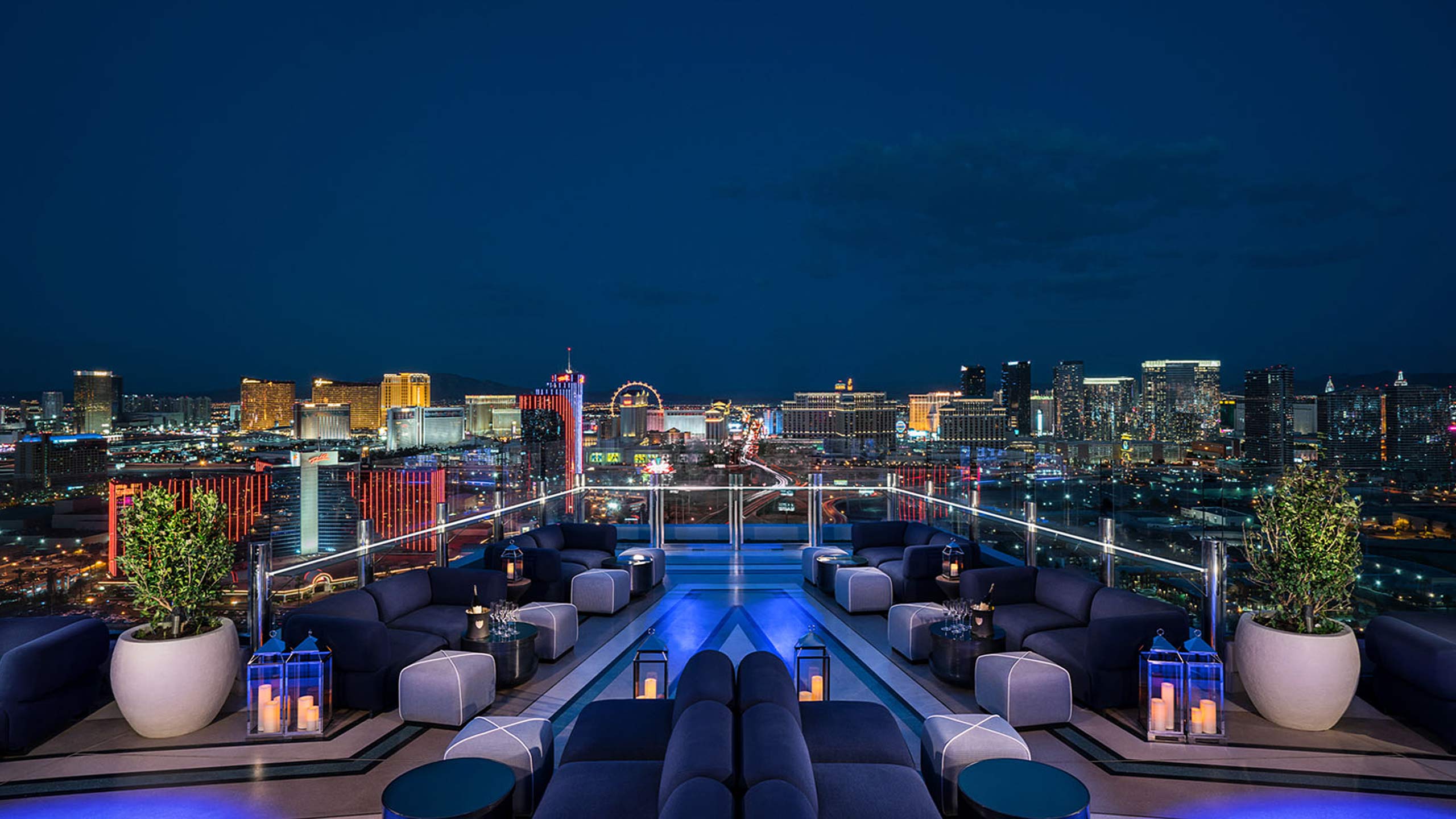 View from Ghostbar's Balcony overlooking the Las Vegas Strip