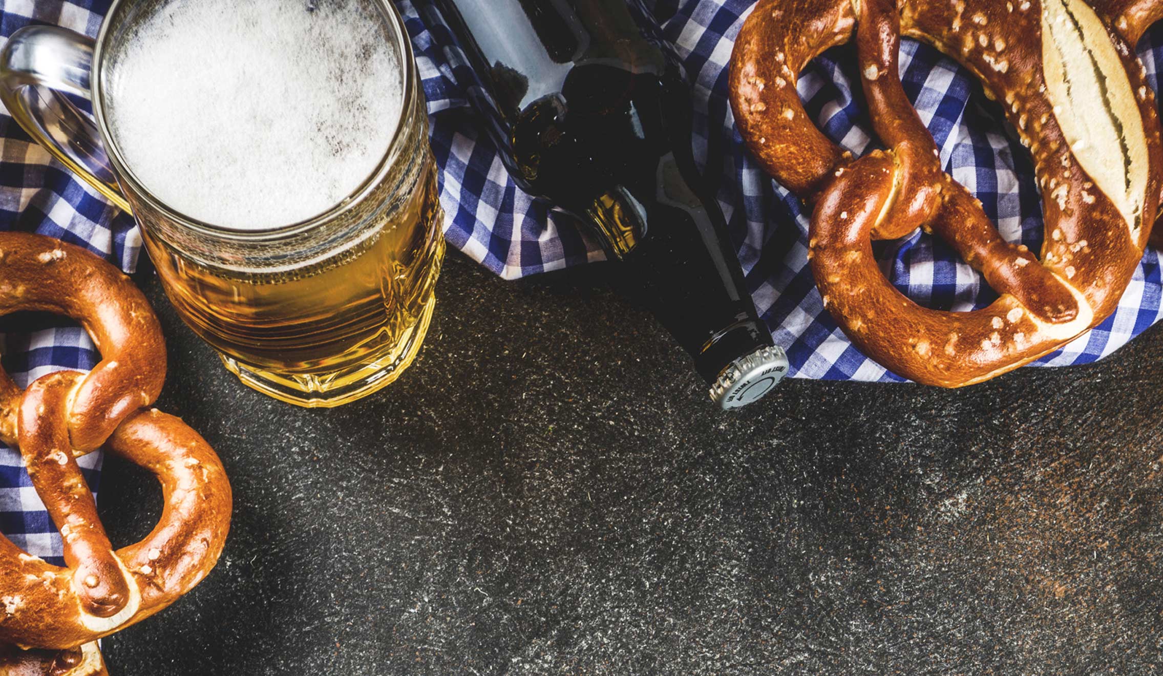 Beer and Bavarian Pretzel 