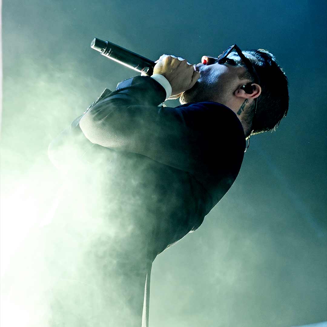 Entertainer performing stage at Palms