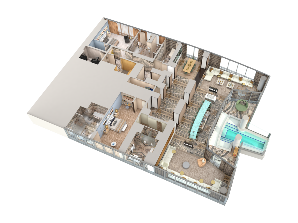 One Story Sky Villa Floor Plan