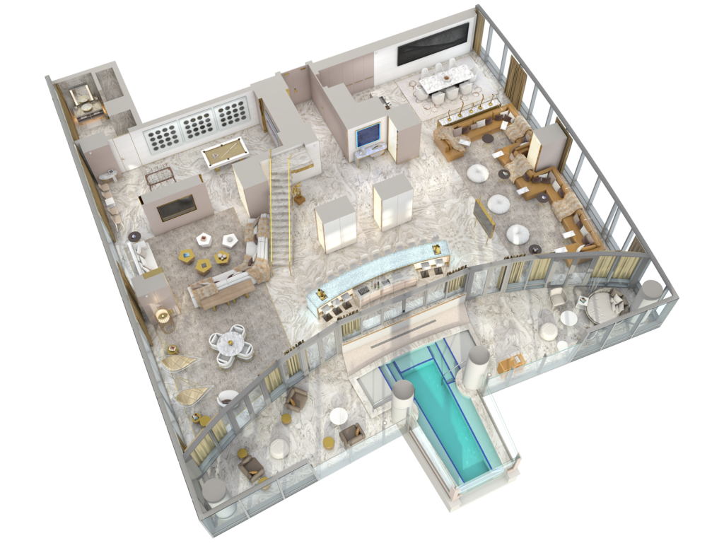 Two Story Sky Villa Floor Plan - lower level