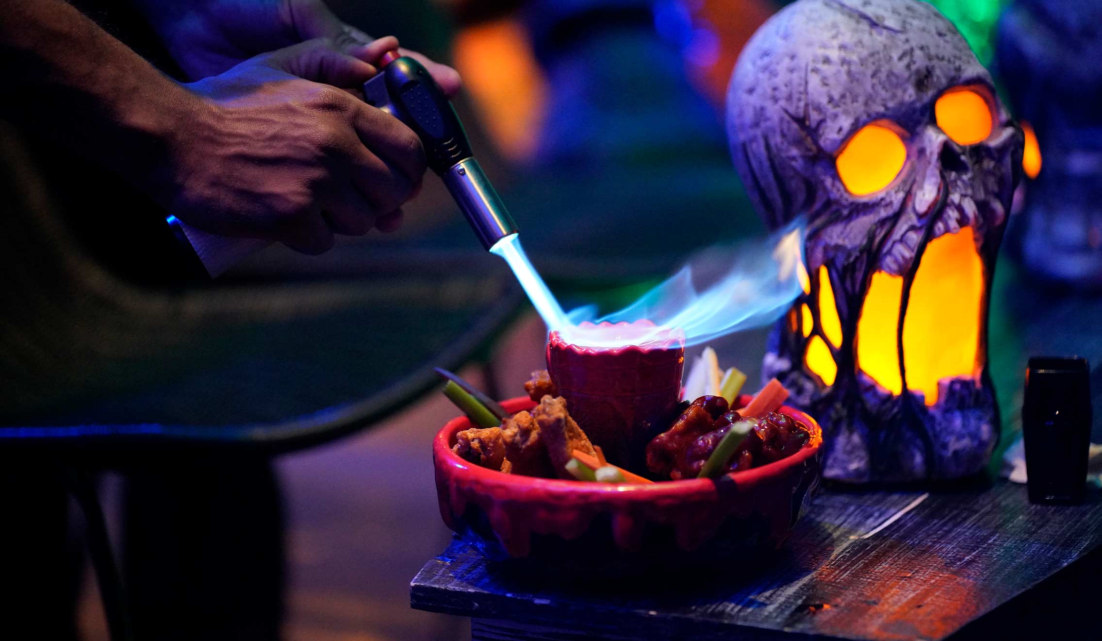 Flaming Order of Chicken Wings 