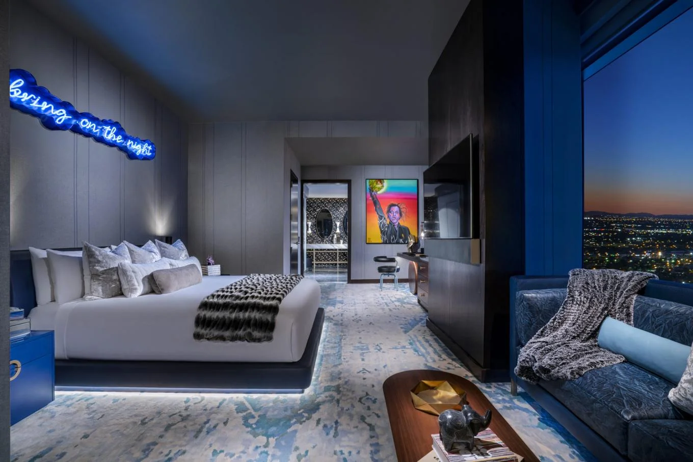 Kingpin experiential suite bedroom