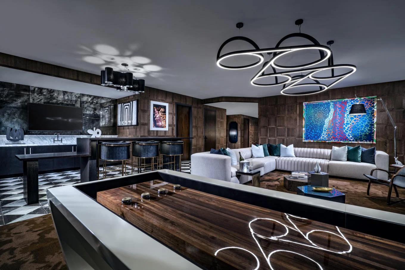 Palms penthouse living room