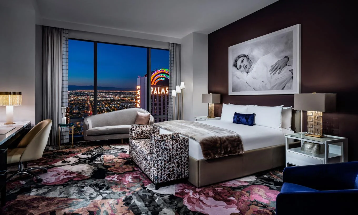 Palms One Bedroom Penthouse master bedroom with plush King bed
