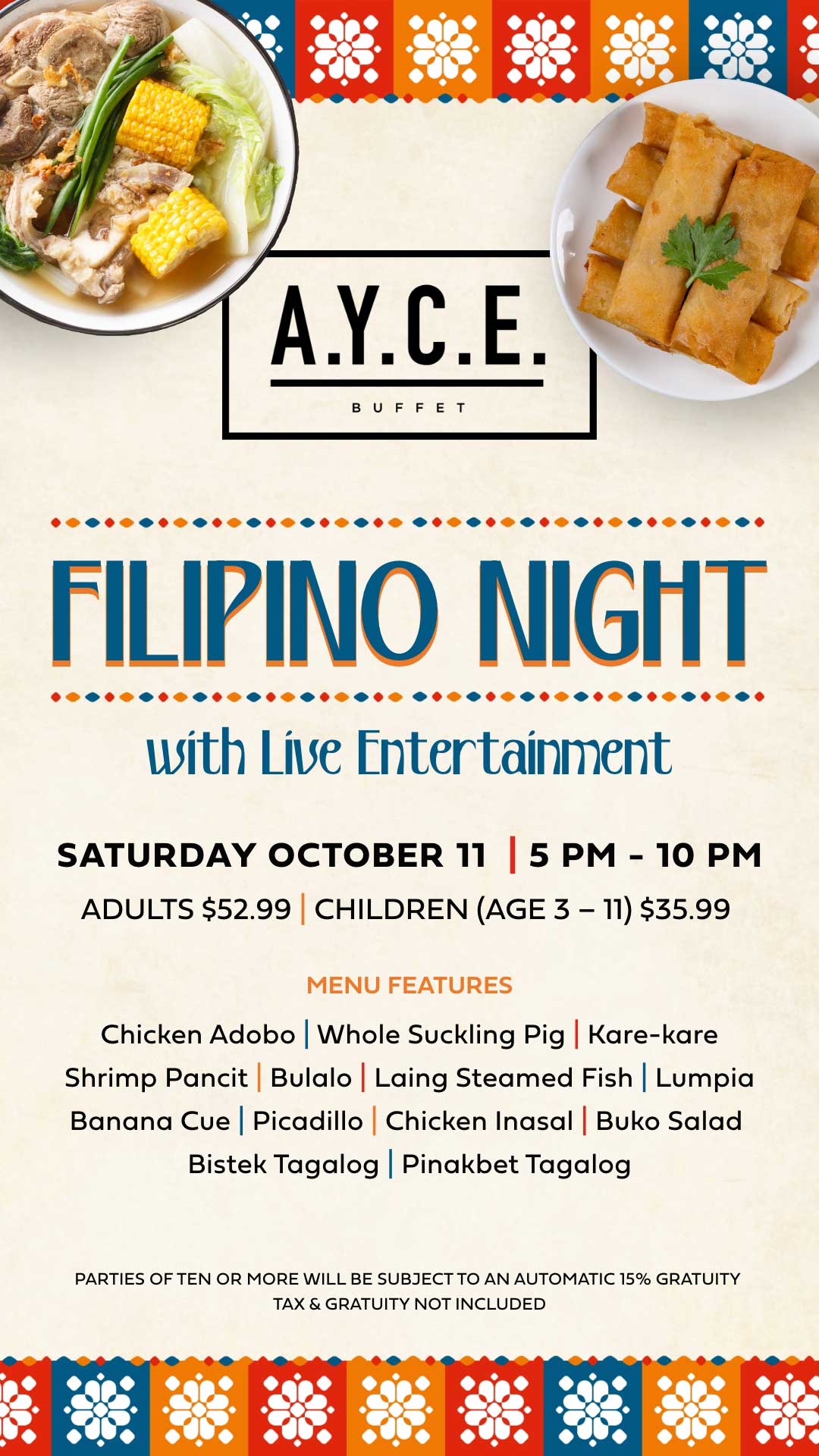 AYCE Filipino Night