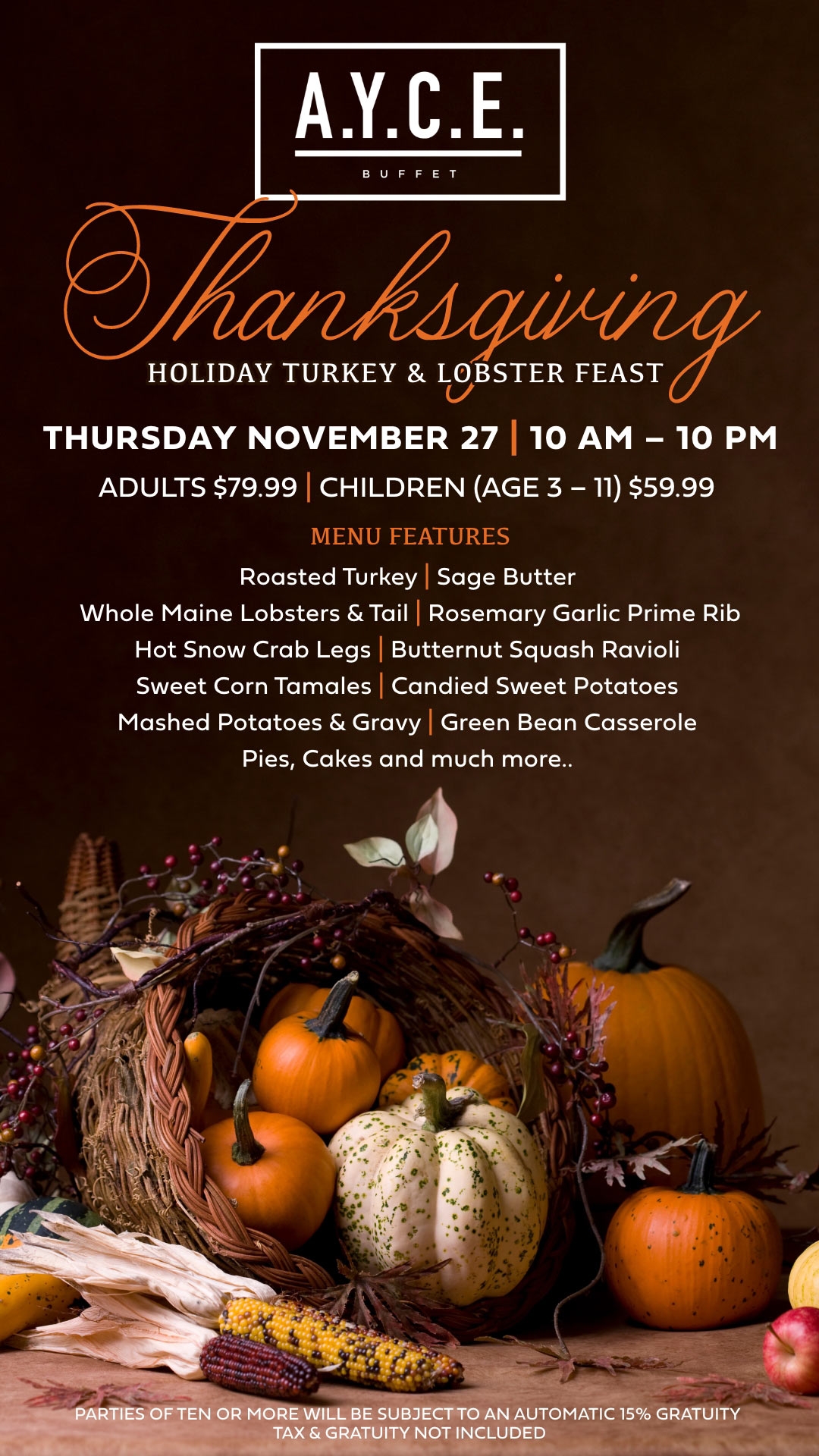 AYCE Thanksgiving Night